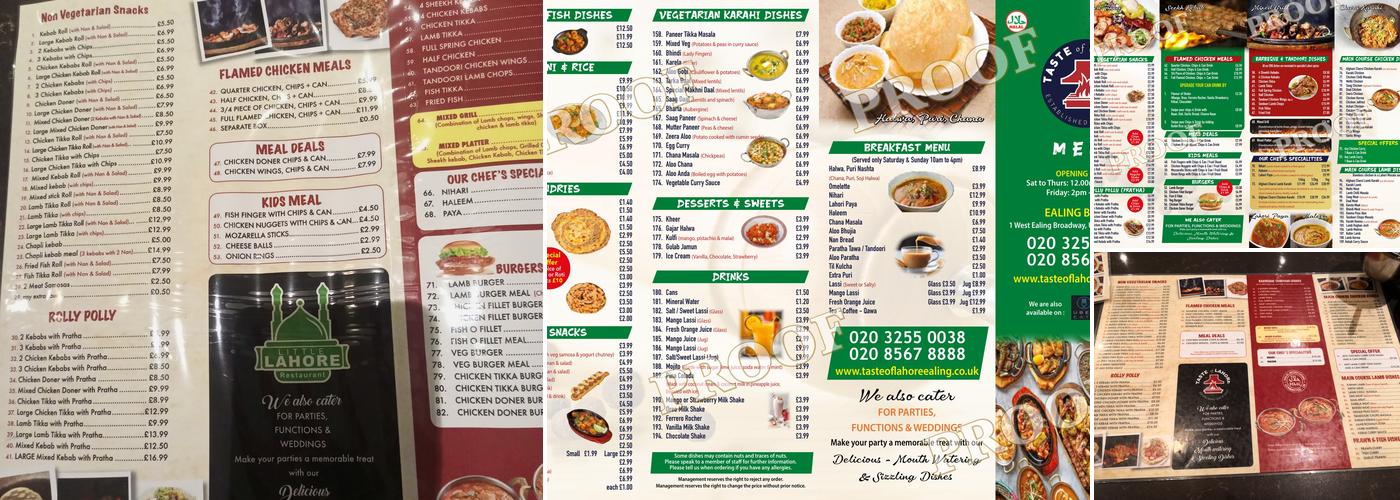 Taste of Lahore Menu