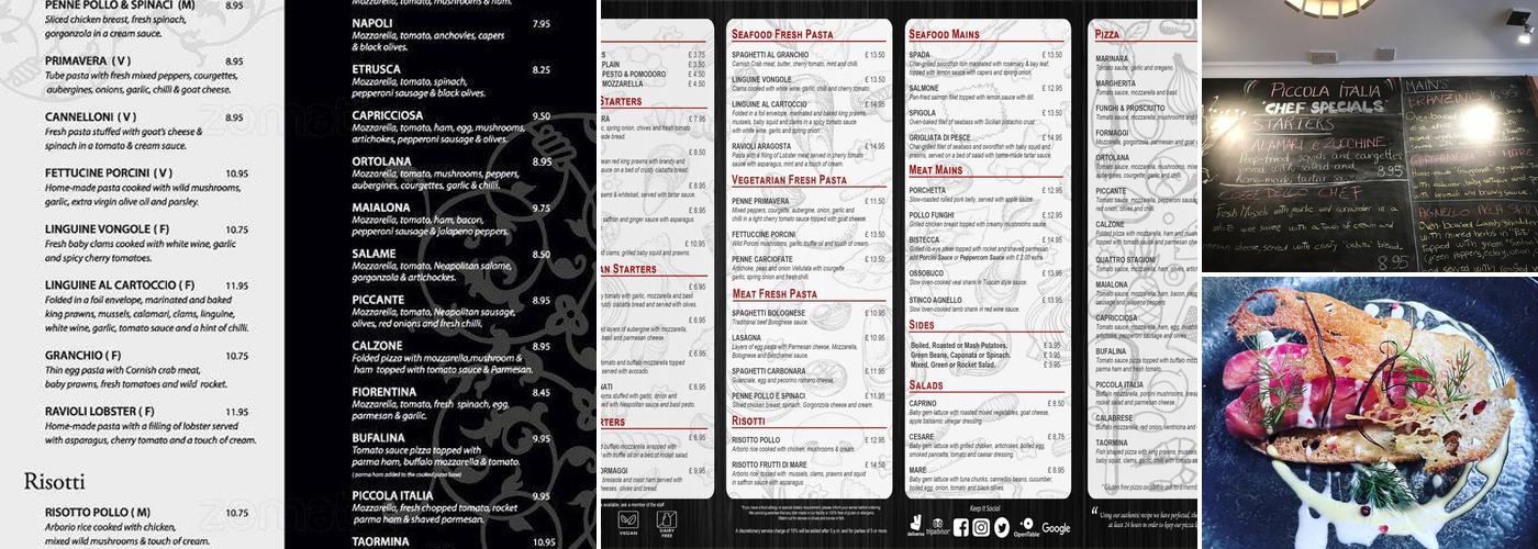 Piccola Italia Ealing Menu