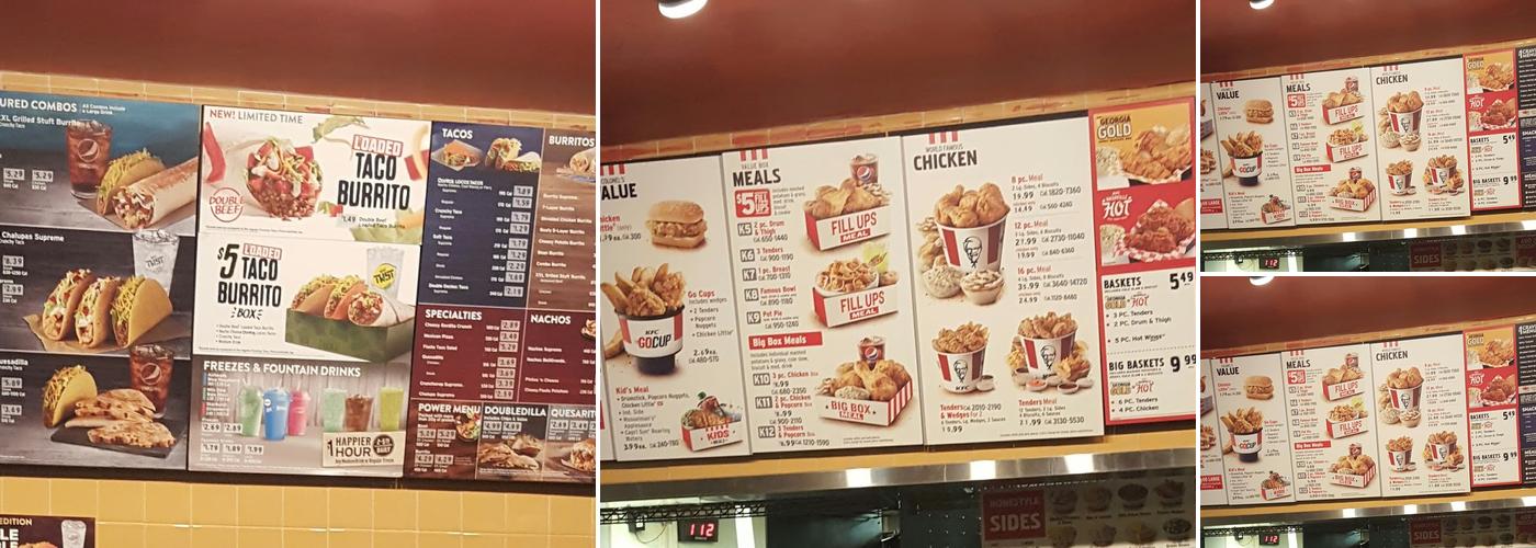 KFC Menu