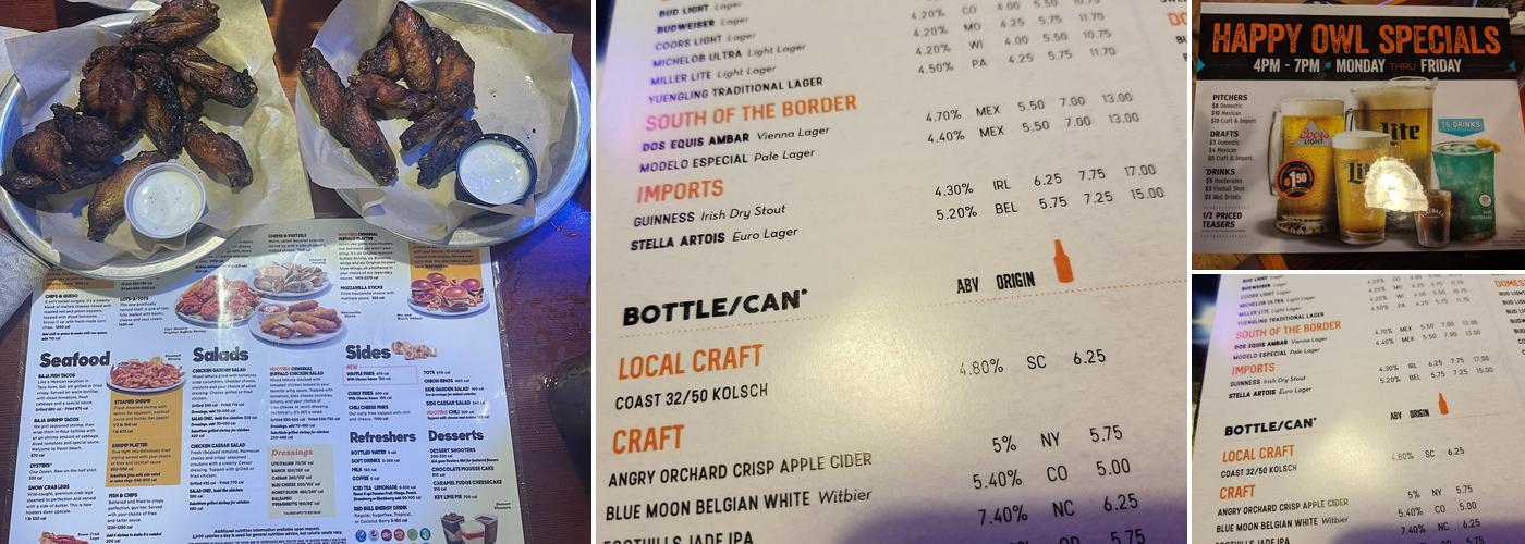 Hooters Menu