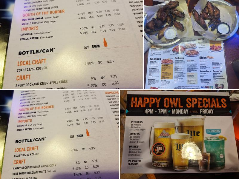 Hooters Menu