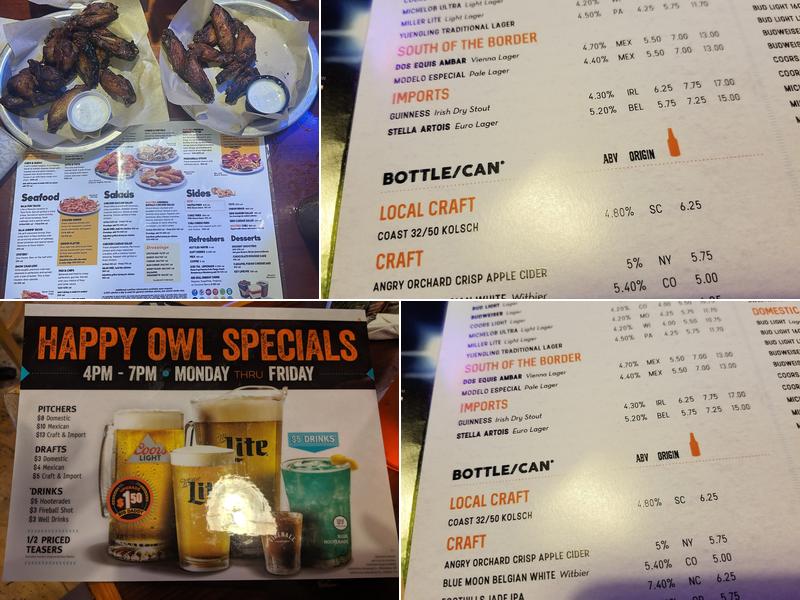Hooters Menu