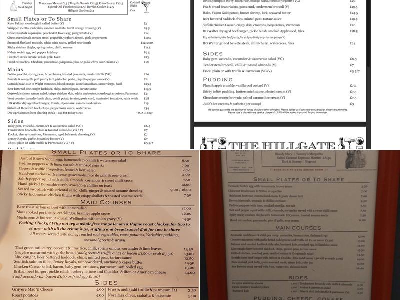 The Hillgate Menu