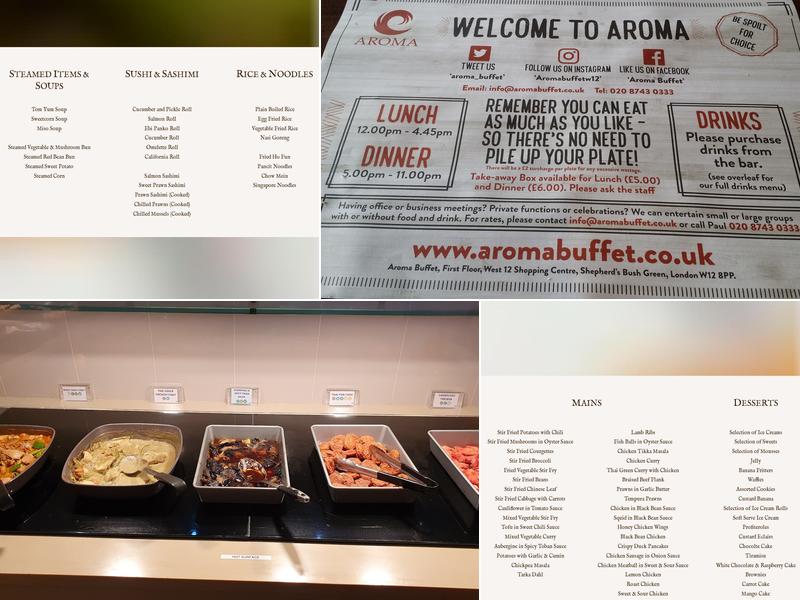 Aroma Buffet W12 | Dinner & Lunch Menu