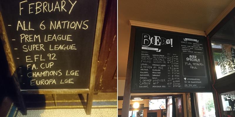 The Shakespeare, Stoke Newington Menu