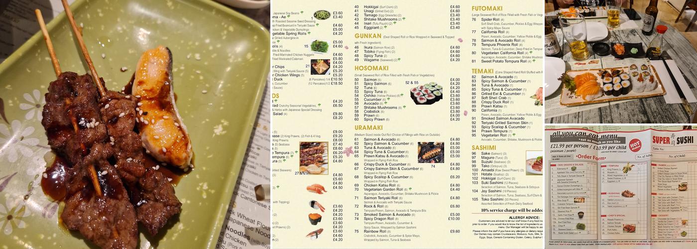 Super Sushi Menu