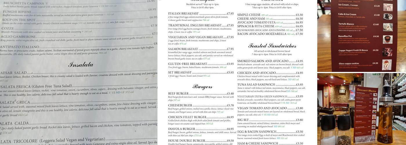 Al Forno Shepherds Bush Menu