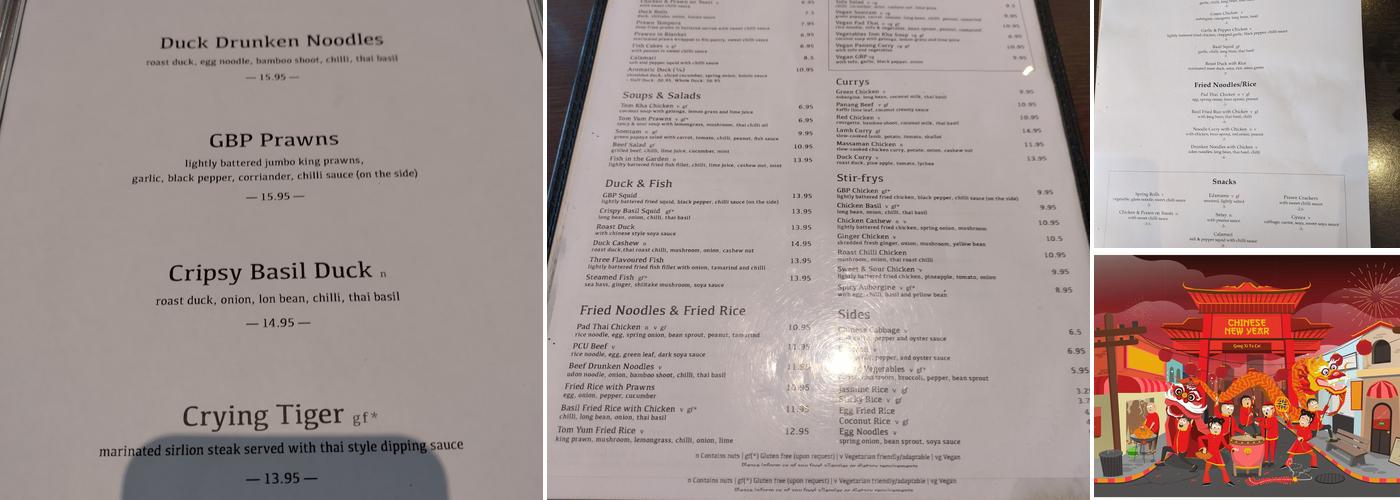 TORTHAI Menu