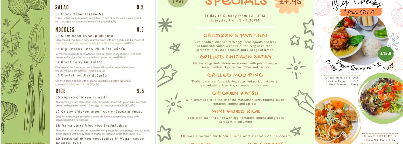 Big Cheeks Thai Menu