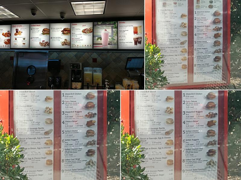 Chick-fil-A Menu