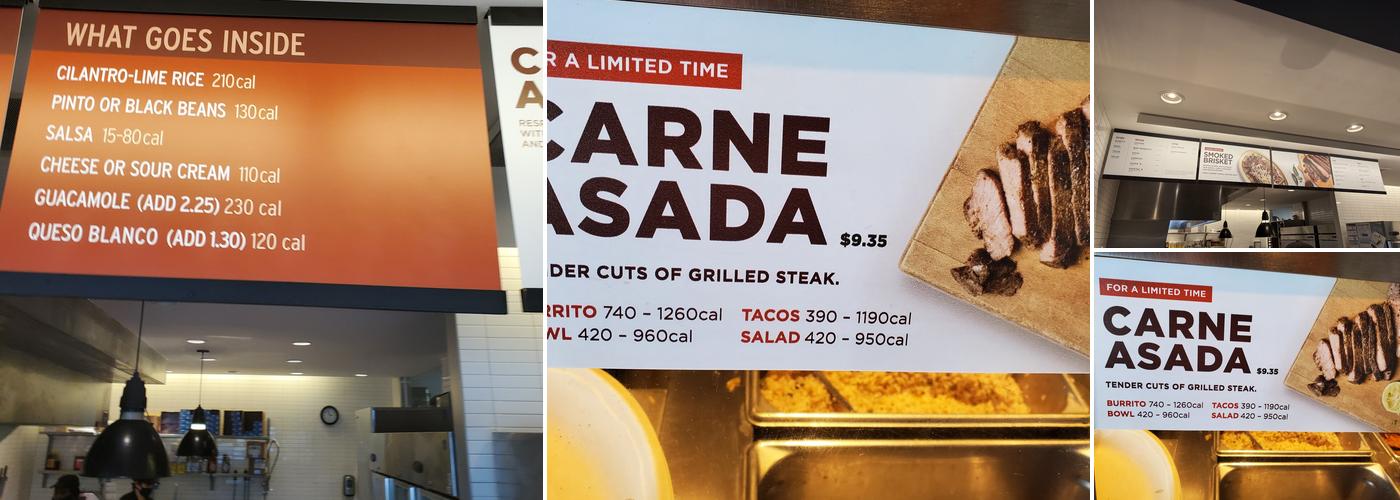 Chipotle Mexican Grill Menu