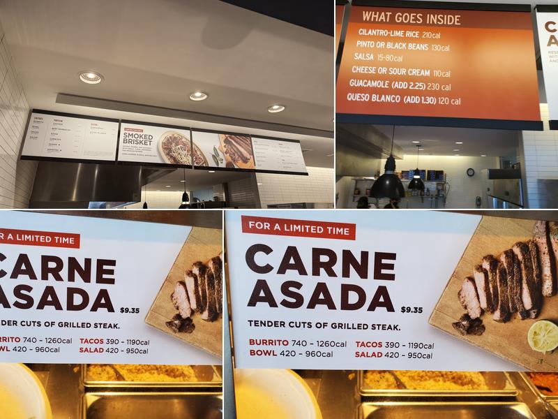 Chipotle Mexican Grill Menu