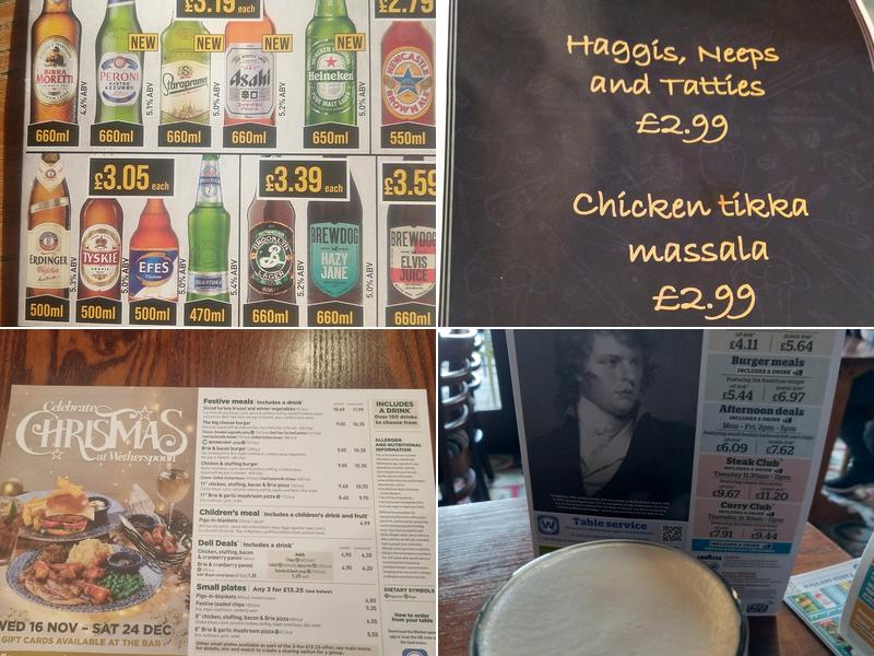 The Sussex - JD Wetherspoon Menu