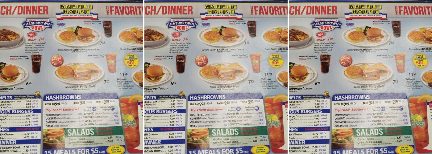 Waffle House Menu