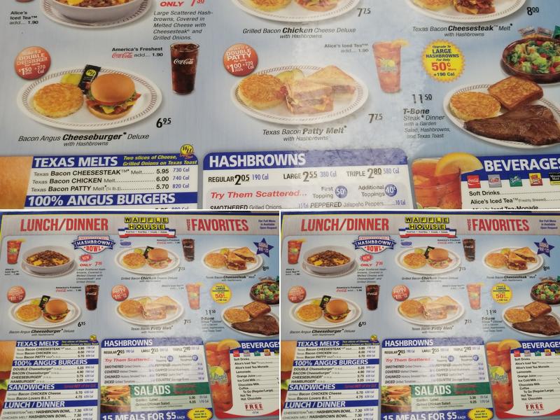 Waffle House Menu
