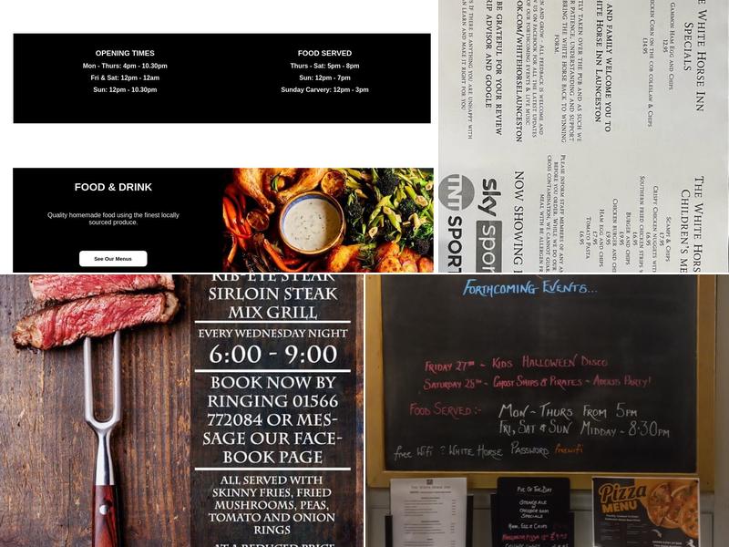 The White Horse Inn Menu