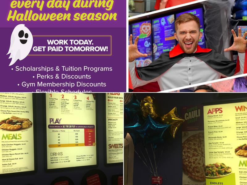 Chuck E. Cheese Menu