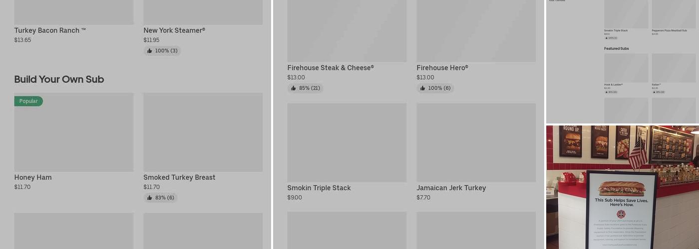 Firehouse Subs N. Charleston Menu