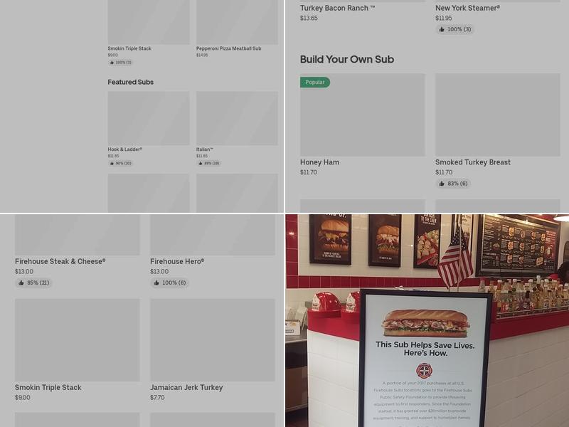 Firehouse Subs N. Charleston Menu