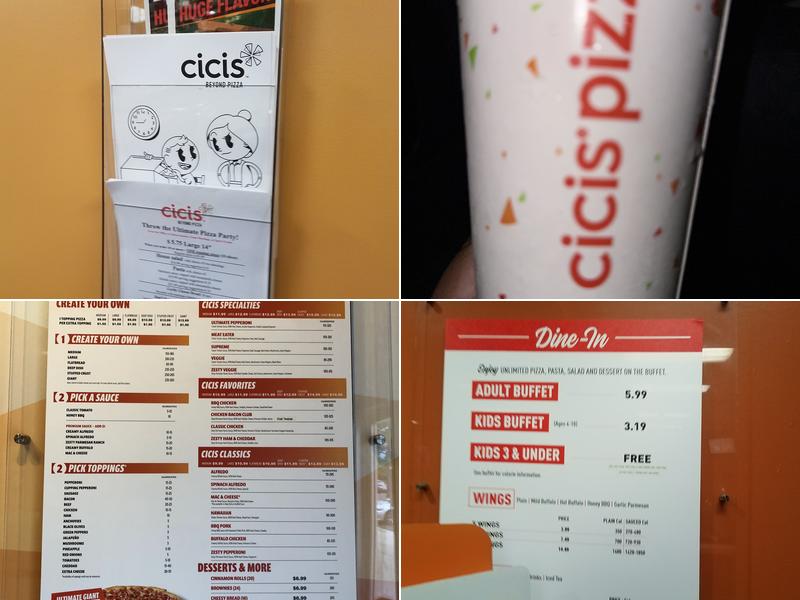 Cicis Pizza Menu