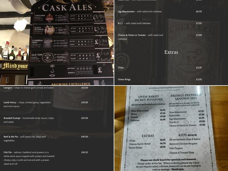 Hole in t' Wall Menu