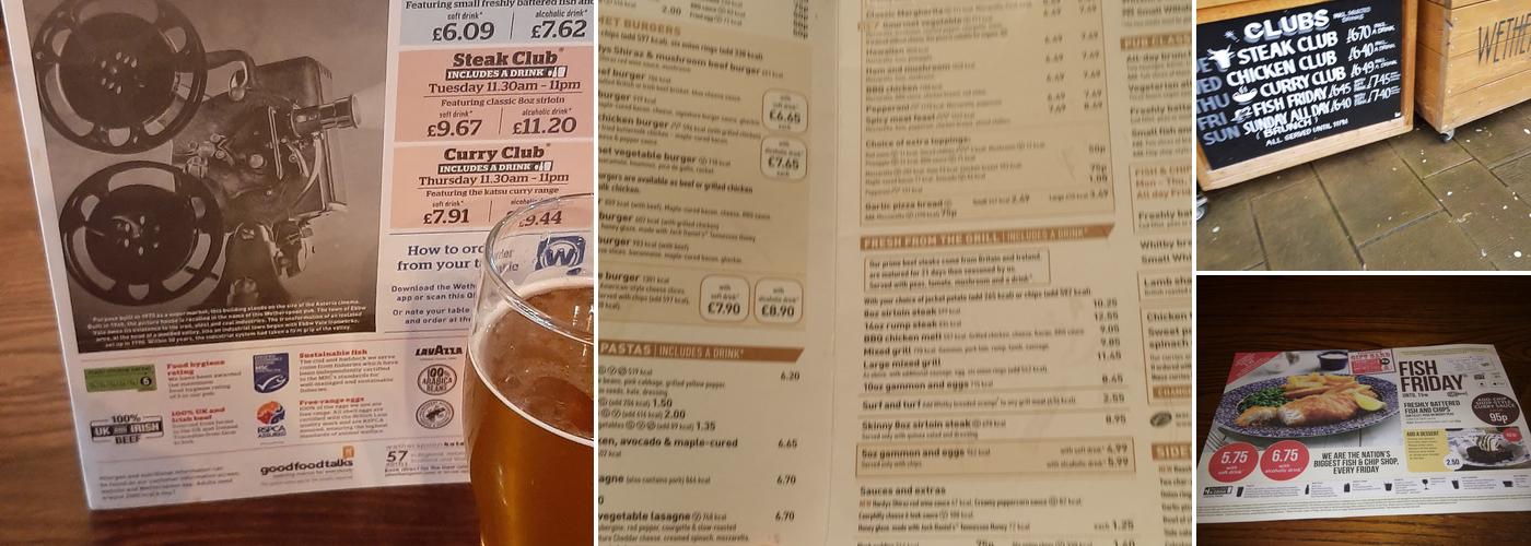The Picture House - JD Wetherspoon Menu