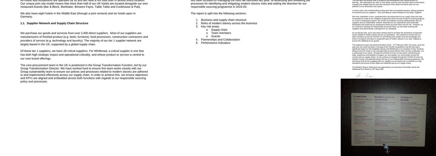 Premier Inn Carlisle Central hotel Menu