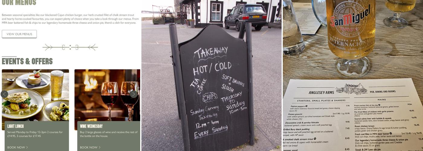 Anglesey Arms Menu