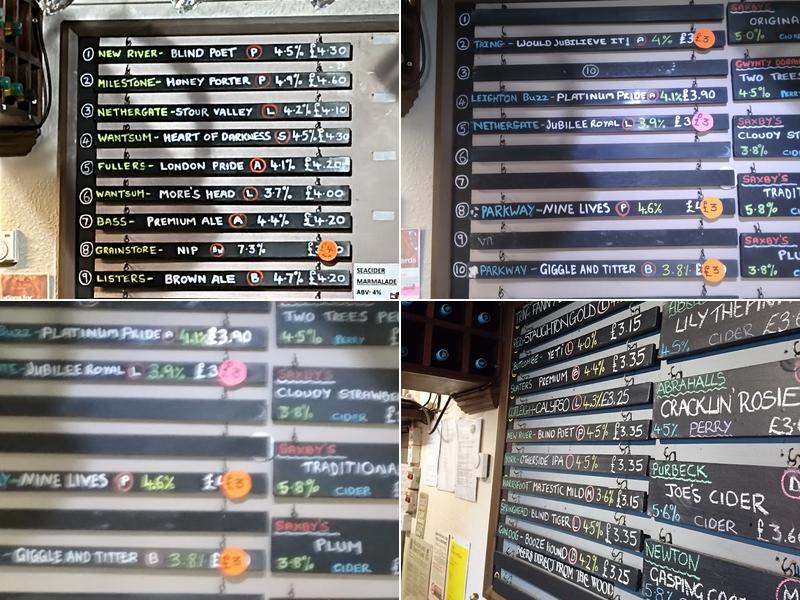 The Engineers Arms Menu