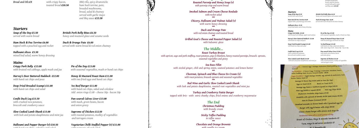 The Nags Head Menu