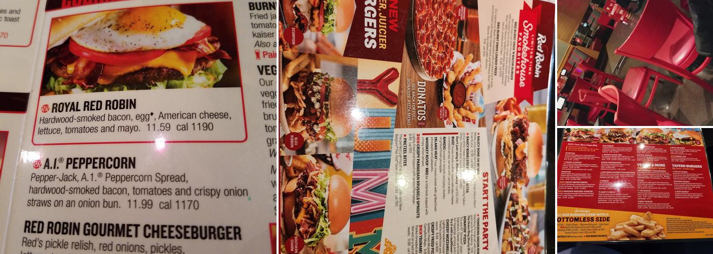 Red Robin Gourmet Burgers and Brews Menu