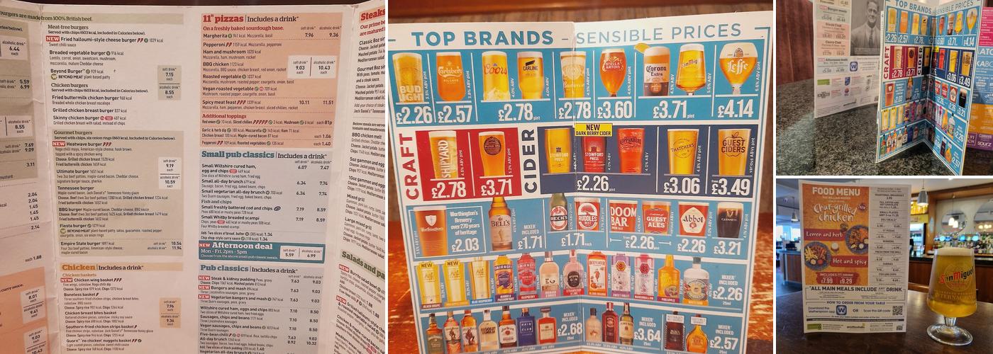 The William Morris - JD Wetherspoon Menu