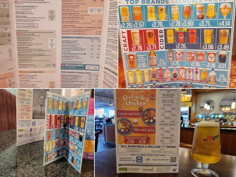 The William Morris - JD Wetherspoon Menu