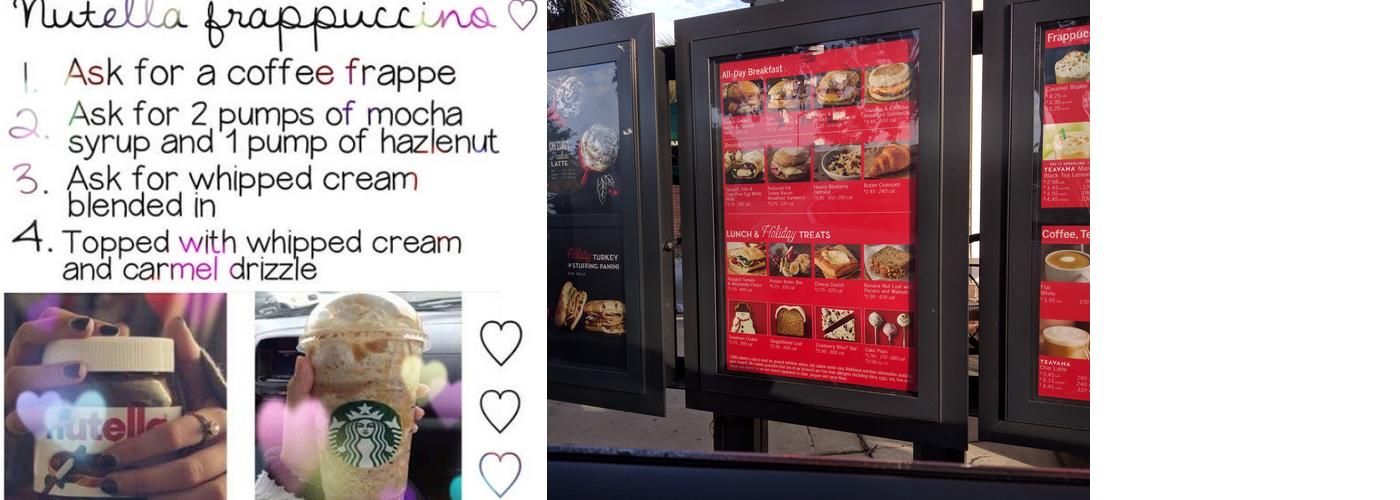 Starbucks Menu
