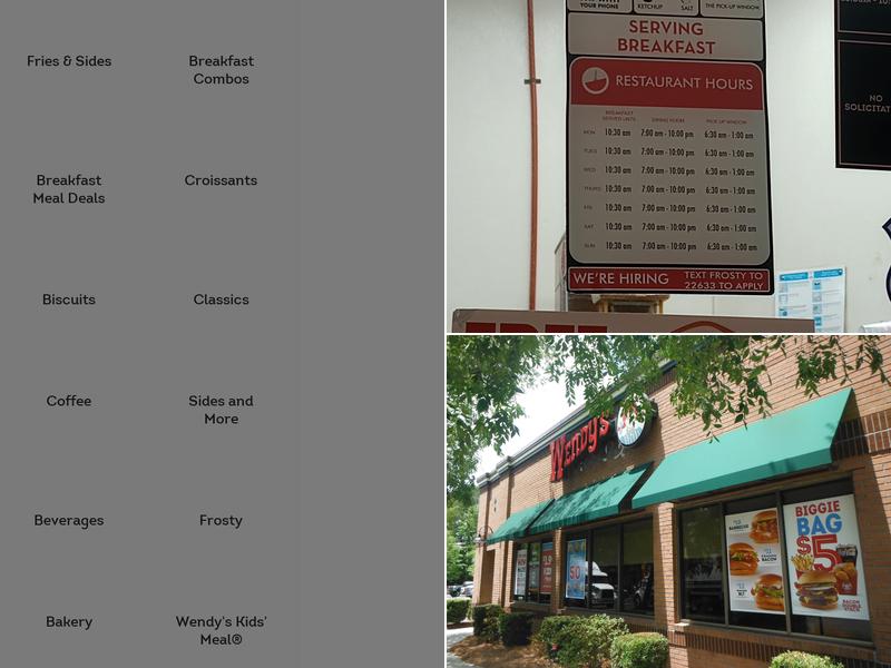 Wendy's Menu
