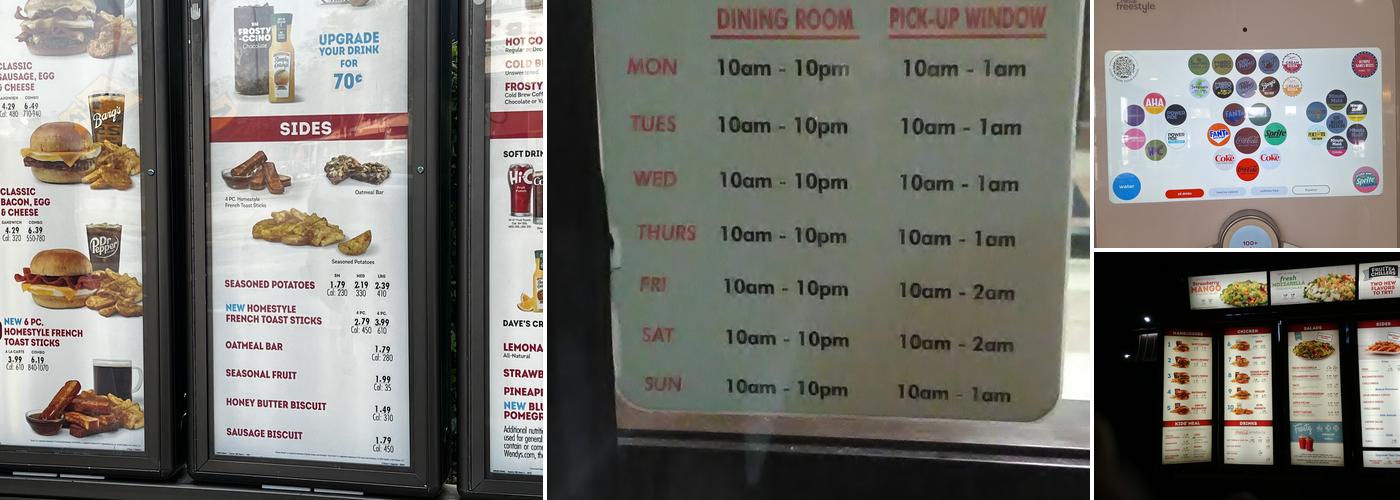 Wendy's Menu