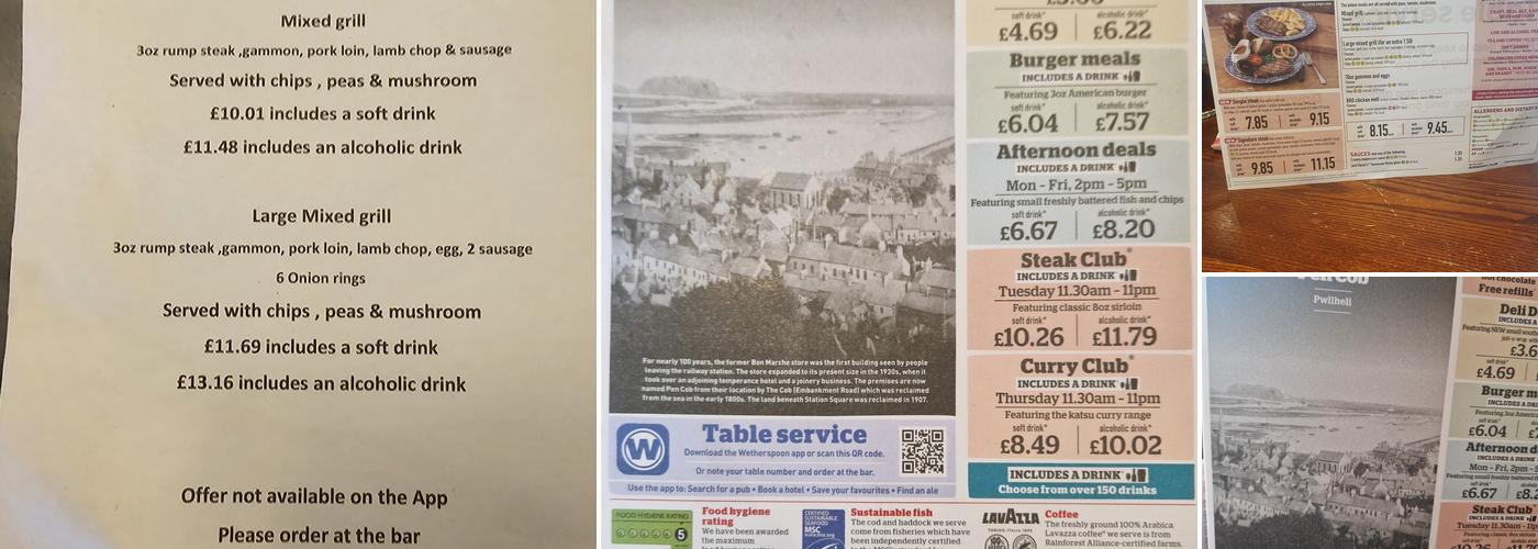 The Pen Cob - JD Wetherspoon Menu