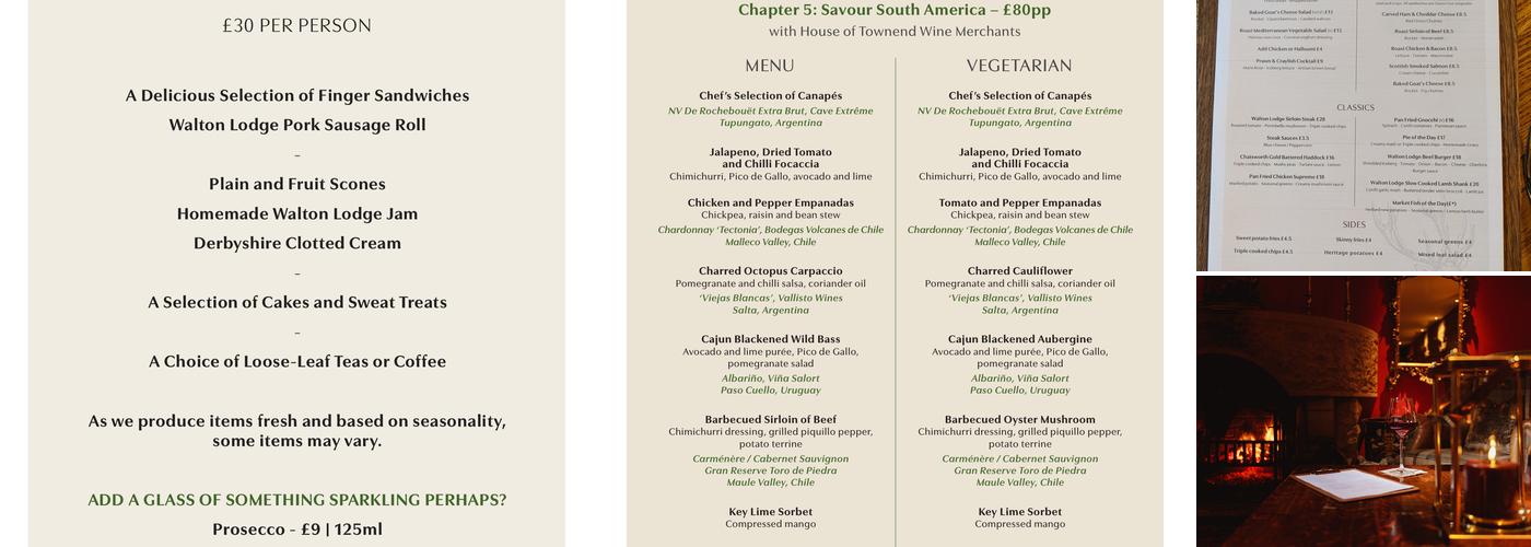 Peak Edge Hotel Menu