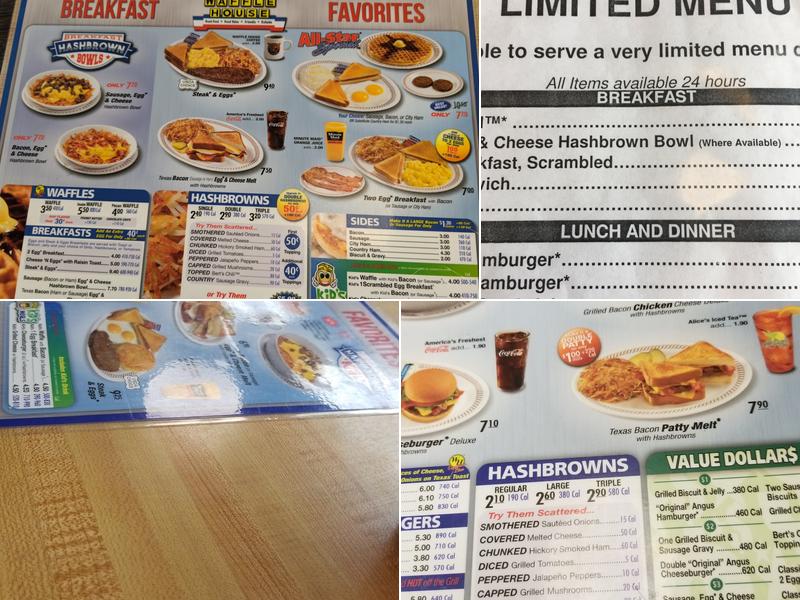 Waffle House Menu