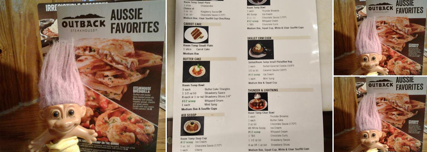 Outback Steakhouse Menu