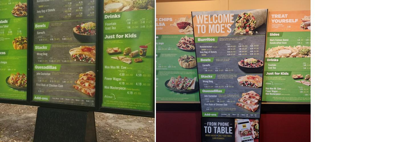 Moe's Southwest Grill Menu