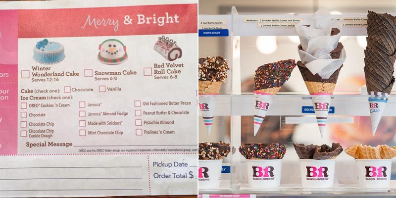 Baskin-Robbins Menu
