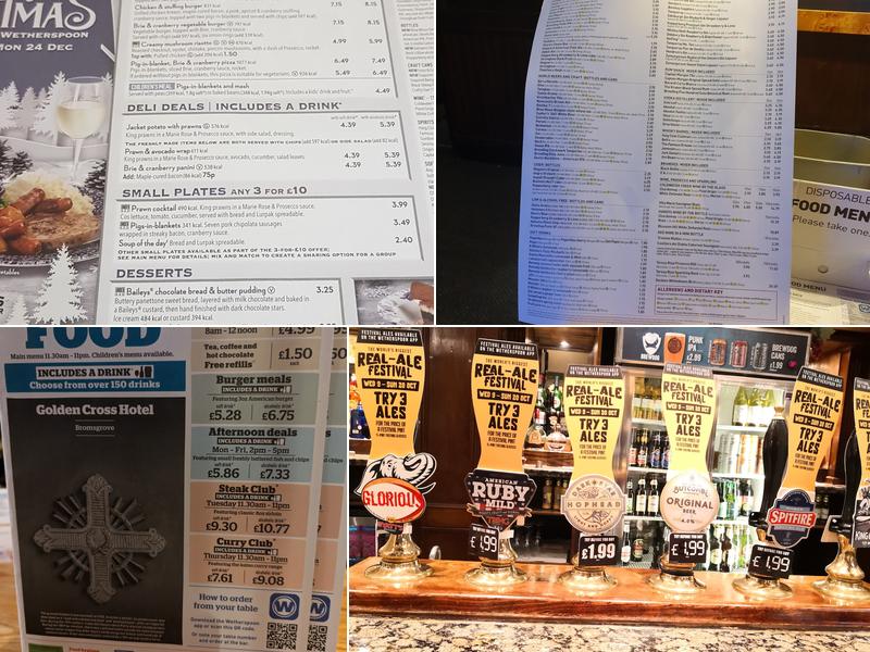 Golden Cross Hotel - JD Wetherspoon Menu