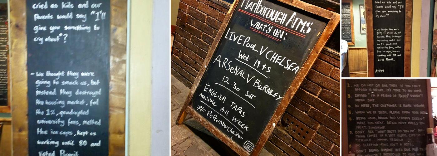 Marlborough Arms Menu