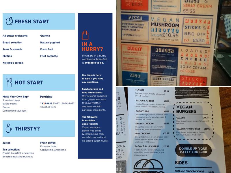 Holiday Inn Express Newport, an IHG Hotel Menu