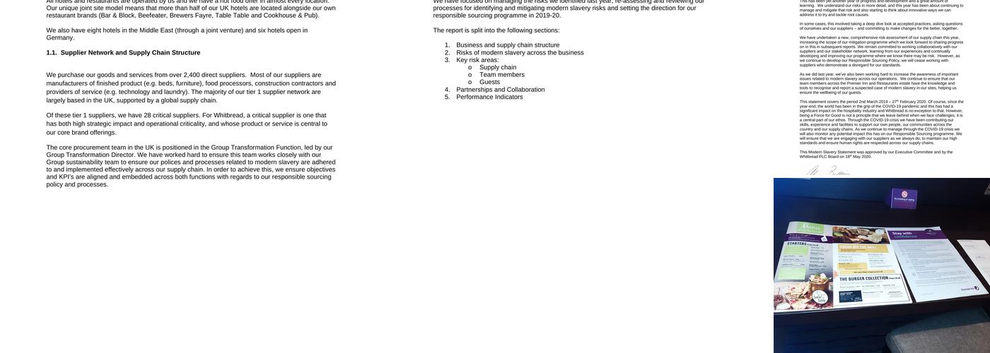 Premier Inn Norwich West (Showground/A47) hotel Menu