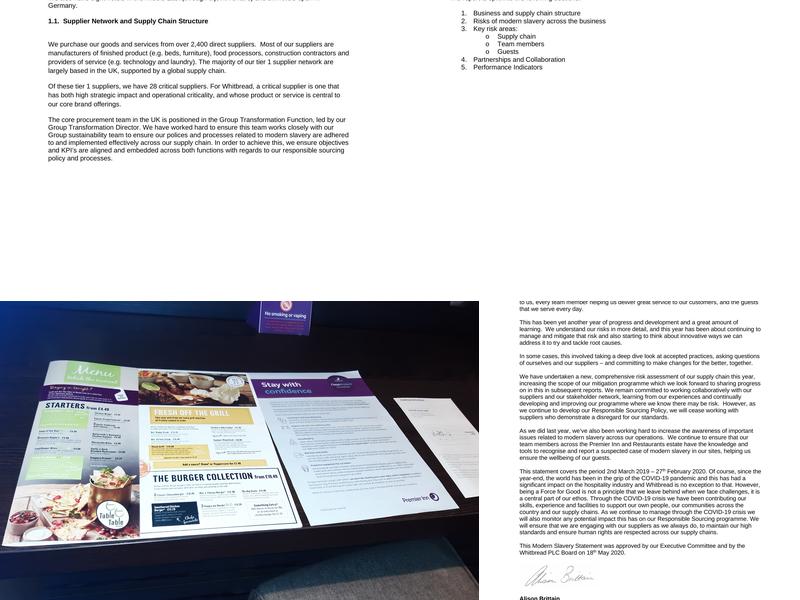 Premier Inn Norwich West (Showground/A47) hotel Menu