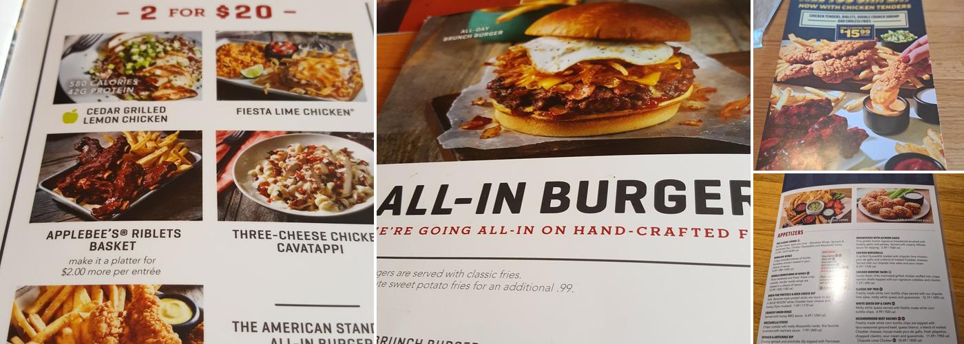 Applebee's Grill + Bar Menu