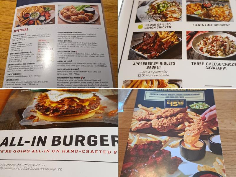 Applebee's Grill + Bar Menu