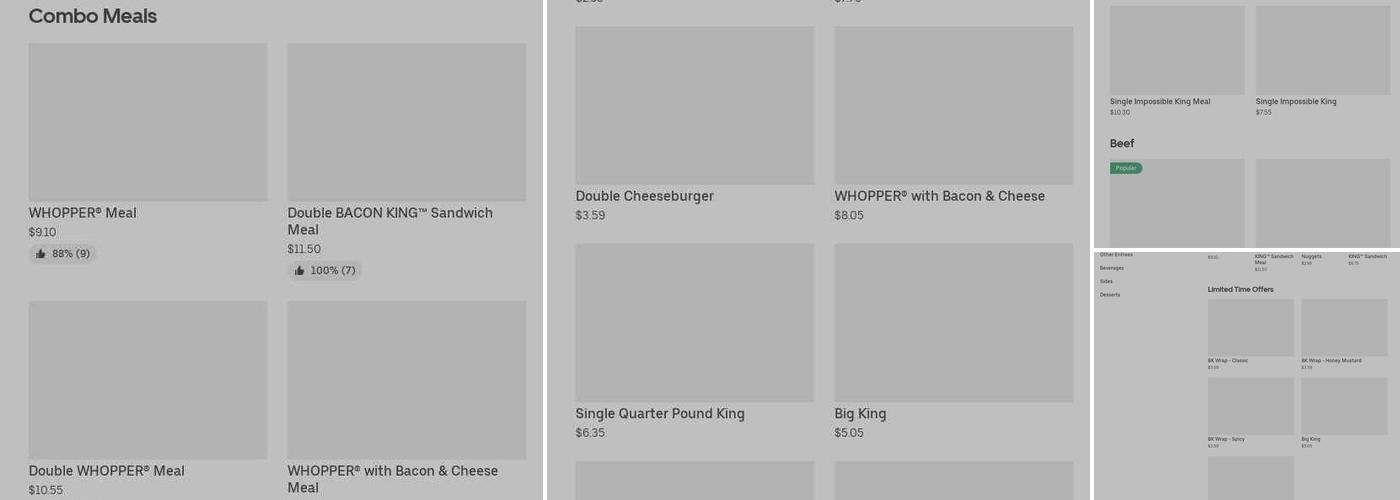 Burger King Menu